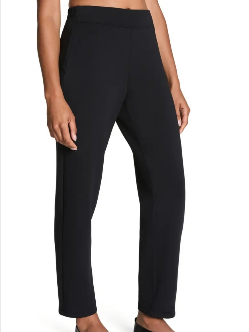 SPANX Black Straight-Leg Pull-On Pants